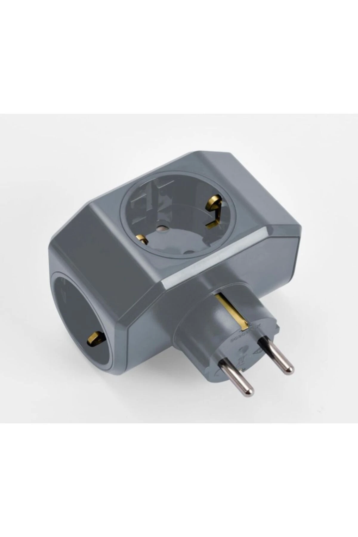 Viko Yonca Plus Üçlü Topraklı Priz Gri